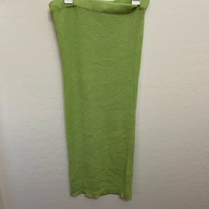 Green long skirt